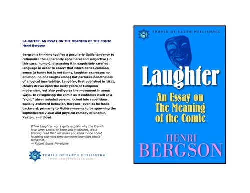 Laughter: an essay on the meaning of comic