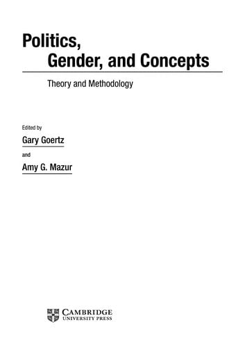 Politics, gender and concepts