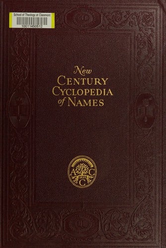The New Century cyclopedia of names
