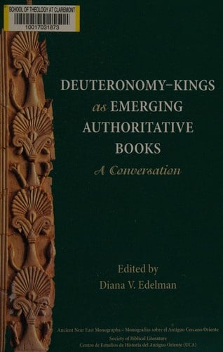 Deuteronomy-Kings as emerging authoritative books: a conversation