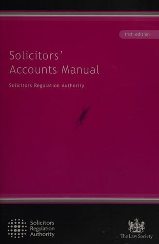 Solicitors' accounts manual