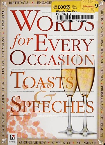 Words for every occasion: toasts and speeches