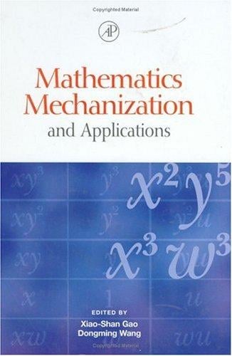 Mathematics Mechanization and Applications