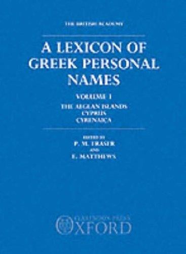 A lexicon of Greek personal names