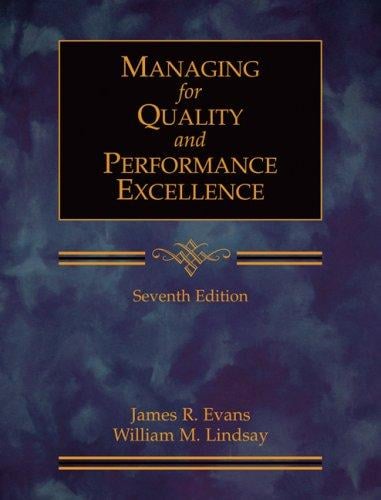 Managing for Quality and Performance Excellence