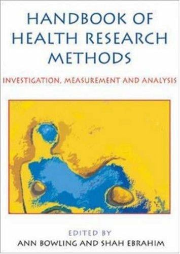 Handbook of Health Research Methods: Investigation, Measurement and Analysis