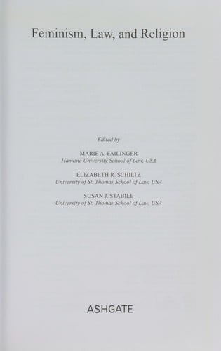 Feminism, law and religion