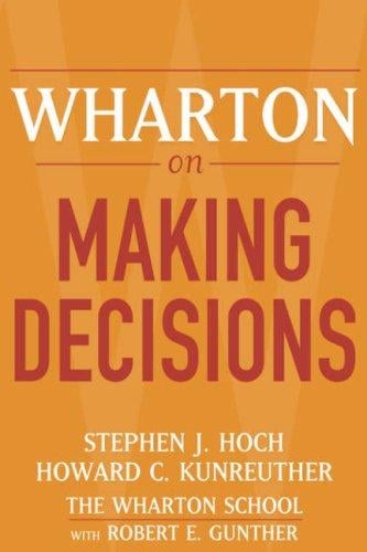 Wharton on Making Decisions