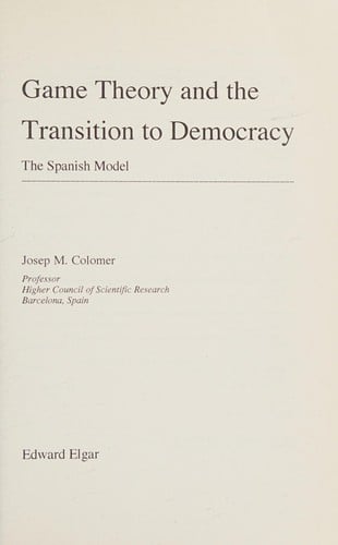 Game theory and the transition to democracy: the Spanish model
