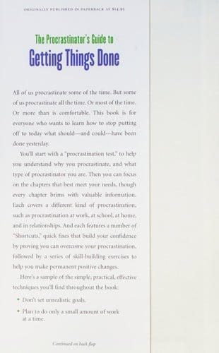 The procrastinator's guide to getting things done