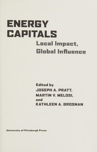 Energy capitals: local impact, global influence
