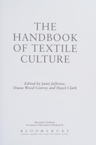 Handbook of Textile Culture