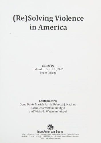 (Re)solving violence in America