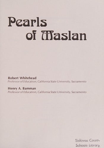 Pearls of Maslan