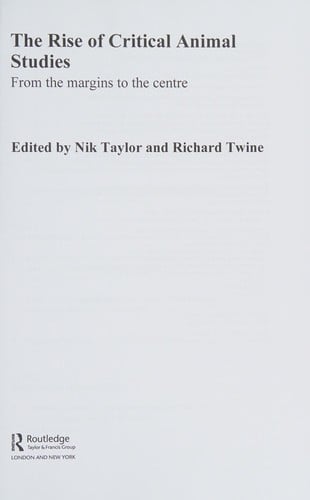 Rise of Critical Animal Studies: From the Margins to the Centre