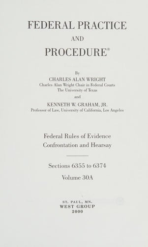 Federal practice and procedure