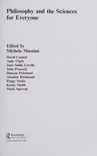 Philosophy and the sciences for everyone
