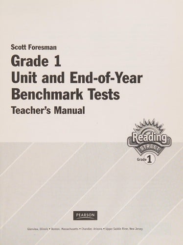 Grade 1 unit and end-of-year benchmark tests teacher's manual