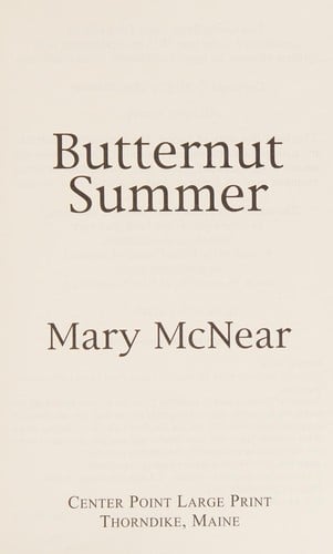 Butternut summer: a novel