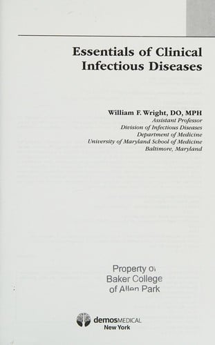 Essentials of Clinical Infectious Diseases