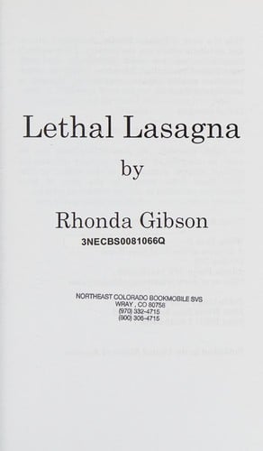 Lethal lasagna: [a Claire Parker mystery]