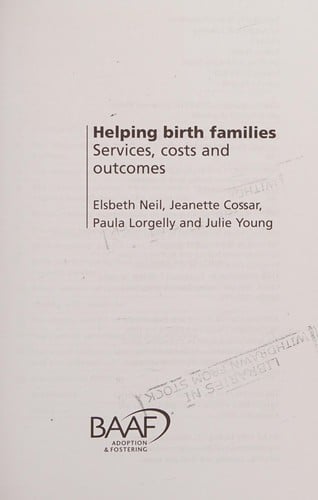 Helping Birth Families