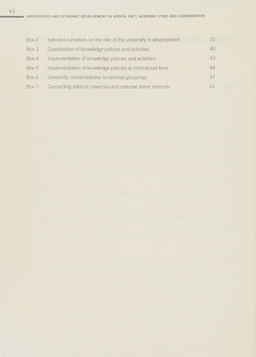 Universities and Economic Development in Africa: Pact, Academic Core and Coordination