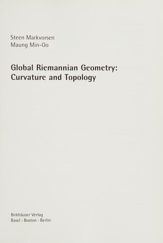Global Riemannian geometry: curvature and topology