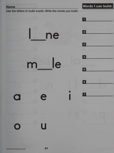 Vowel power: building words with vowel patterns