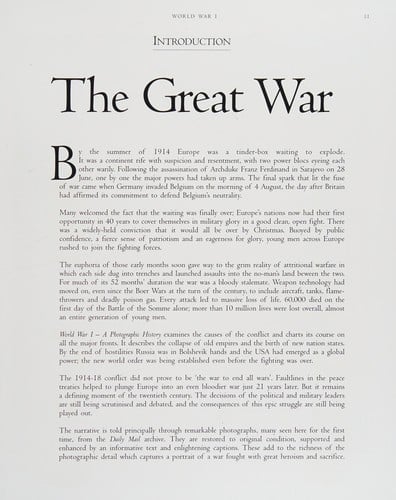 World War I: a photographic history