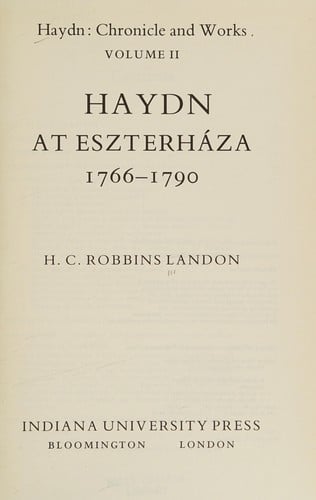 Haydn: The Years of "The Creation" 1796-1800 (Haydn Chronicle and Works,Volume IV)
