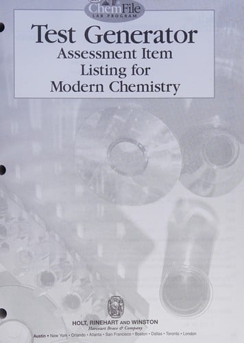 Test Generator Assessment Item Listing for Modern Chemistry
