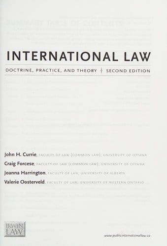 International Law: Doctrine, Practice and Theory