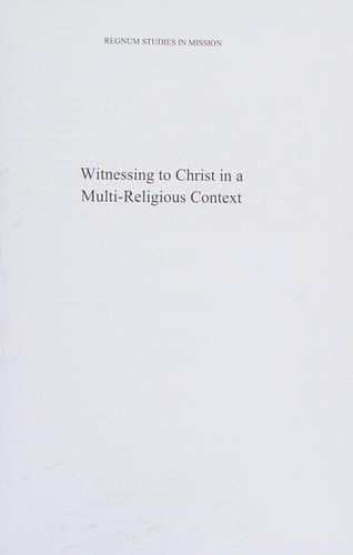 Witnessing to Christ in a multi-religious context