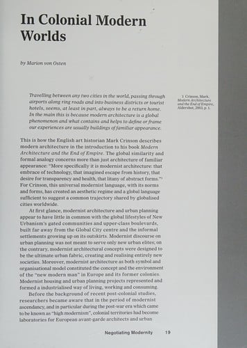 Colonial Modern: Aesthetics of the Past Rebellions for the Future