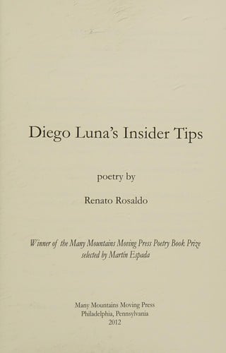 Diego Luna's insider tips: poetry