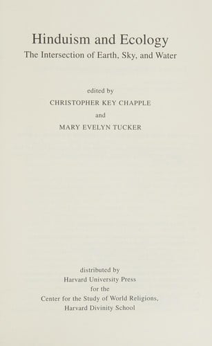 Hinduism and ecology: the intersection of earth, sky, and water