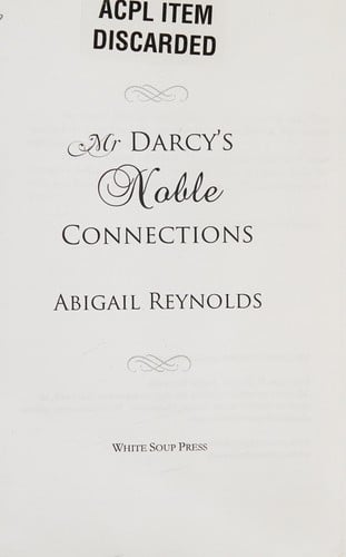 Mr. Darcy's noble connections