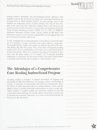 Teaching phonics, word study, and the alphabetic principle [Module 7]