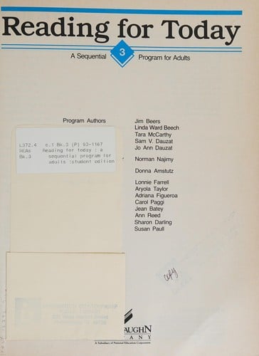 Reading for Today Book 3