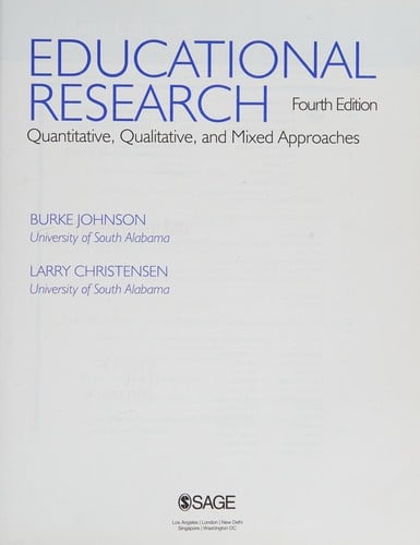 Educational Research: Quantitative, Qualitative, and Mixed Approaches