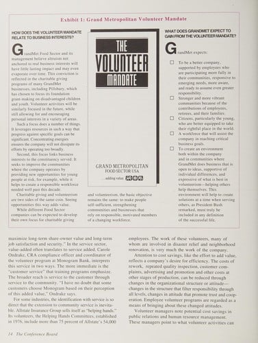 Corporate volunteer programs: benefits to business