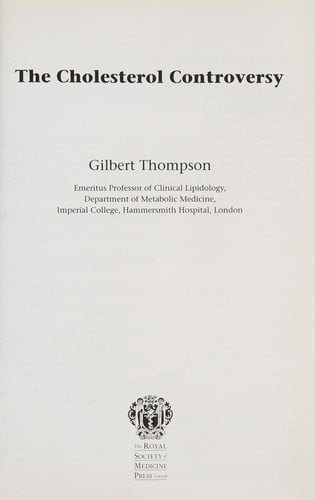 The cholesterol controversy