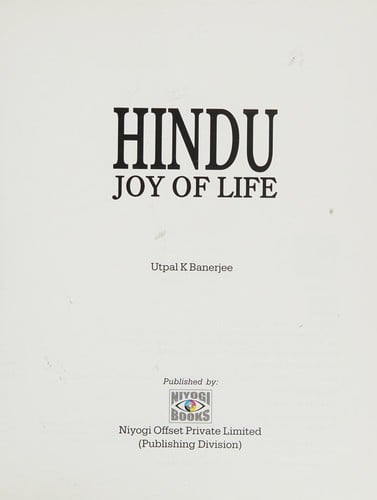 Hindu Joy of Life