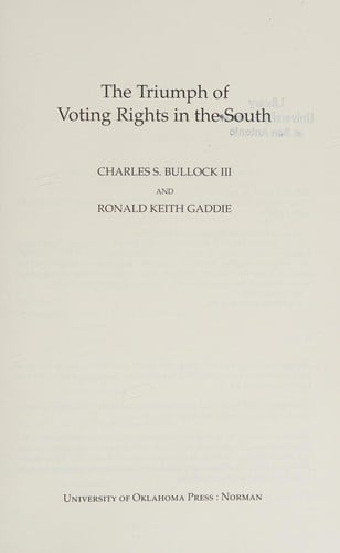 The triumph of voting rights in the South