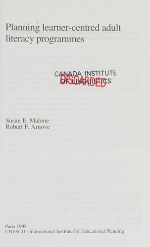 Planning Learner-Centred Adult Literacy Programmes