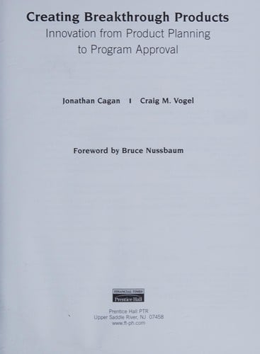 Creating breakthrough products: innovation from product planning to program approval