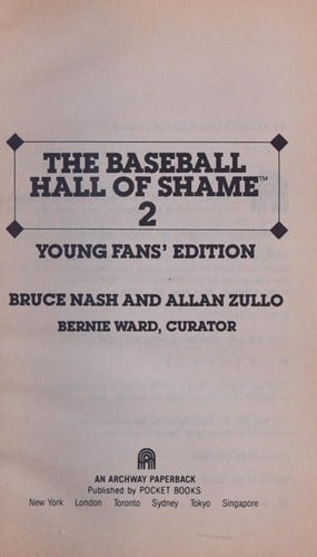 The baseball hall of shame 2