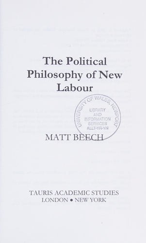 POLITICAL PHILOSOPHY OF NEW LABOUR.