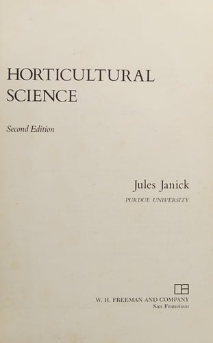 Horticultural science.